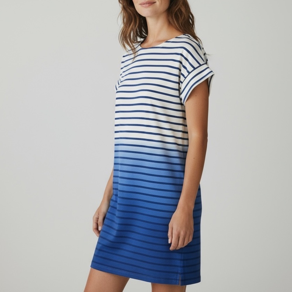 Vineyard Vines Navy and White Gradient Mini Dress